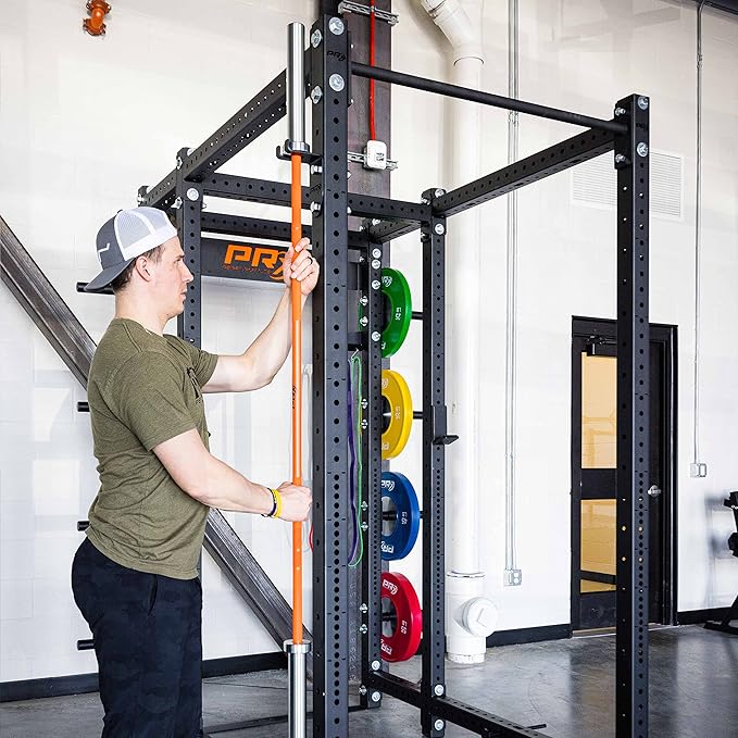 PRx Performance 3x3 Squat Rack Mounted Barbell Storage 1 Bar or 4 Bar Hanger (1 Bar Storage)