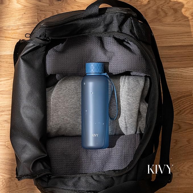 KIVY Tritan Water Bottle 2nd Generation (Navy Blue, 22oz)