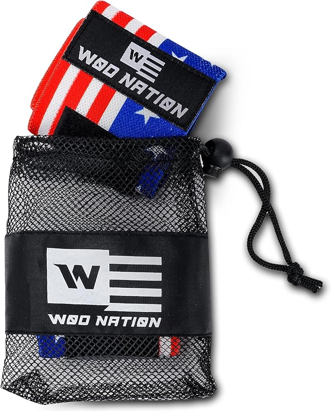 WOD Nation Wrist Wraps for Weightlifting & Strength Training – Professional Gym Straps w/Thumb Loop for Men & Women