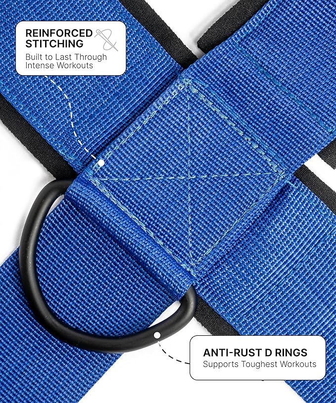 DMoose Fitness Neck Harness for Weight Lifting - Soft Padded Head & Chin Strap with 30" Heavy Duty Steel Chain - Neck Exerciser, Trainer & Strengthener to Support Injury Recovery and Intense Workouts