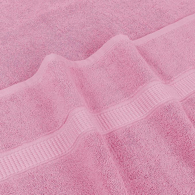 Utopia Towels Luxurious Jumbo Bath Sheet 2 Piece, 600 GSM, 35 by 70 Inches, 100% Ring Spun Cotton, Highly Absorbent and Quick Dry Extra Large Bath Towel, Super Soft Towel, Pink