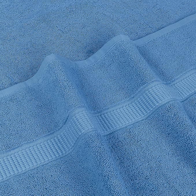 Utopia Towels Luxurious Jumbo Bath Sheet 2 Piece, 600 GSM, 35 by 70 Inches, 100% Ring Spun Cotton, Highly Absorbent and Quick Dry Extra Large Bath Towel, Super Soft Towel, Electric Blue