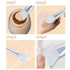 Multi-Purpose Silicone Face Mask Brush Set, 3-Pack Double-Headed Applicator with Spatula Spoon