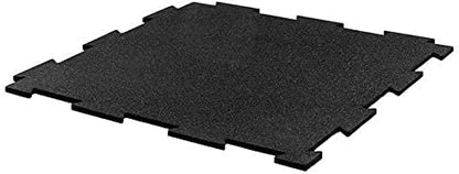 Playsafer Genaflex Lite Rubber 8mm Interlocking Tiles for Gym Flooring, Exercise Equipment, Exercise Areas - 20" X 20"