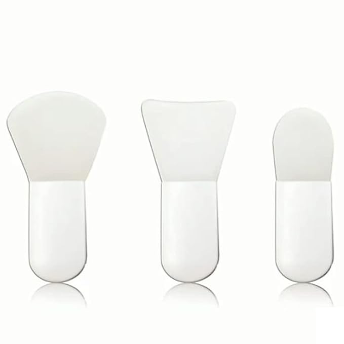 Face Mask Applicator Brushes, Mini Makeup Spatula Portable Beauty Tools Set for Facial Mud, Cosmetic Mask, Facial Clay, Eye Mask, Body Lotion, Body Butter, Serum, Cream. 3PCS Soft Silicone Brush Suit