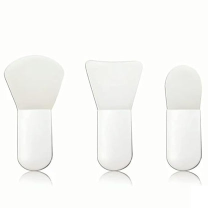 Face Mask Applicator Brushes, Mini Makeup Spatula Portable Beauty Tools Set for Facial Mud, Cosmetic Mask, Facial Clay, Eye Mask, Body Lotion, Body Butter, Serum, Cream. 3PCS Soft Silicone Brush Suit