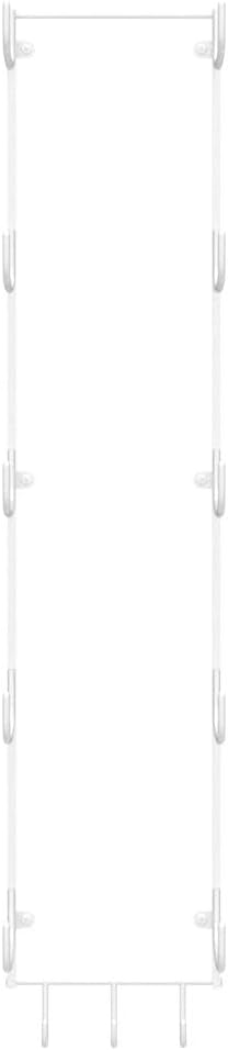 Wallniture Guru Yoga Mat Holder Wall Mount with 3 Hooks for Hanging Yoga Strap, Resistance Bands, 5-Sectional Metal