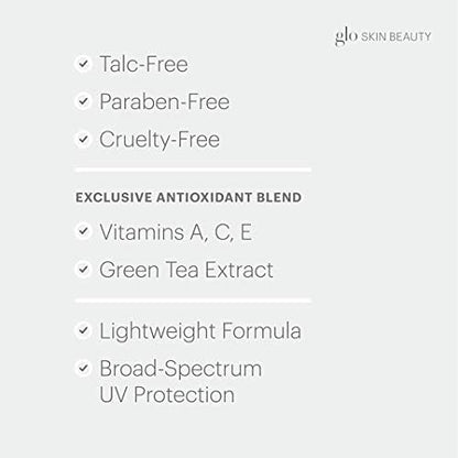 Glo Skin Beauty Luminous Liquid Foundation with SPF 18 (Alabaster) - Mineral Makeup, Improves Uneven Skin Tone, Smooths & Corrects Imperfections, Sheer to Medium Coverage, Dewy Finish