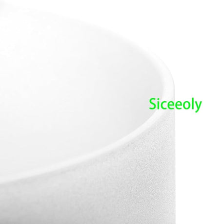8" A Note 432HZ Om Design For Meditation Sound Yoga Healing Third-eye Chakra Crystal Singing Bowl Frosted Quartz with Durable Carrying Case Suede Striker O-ring