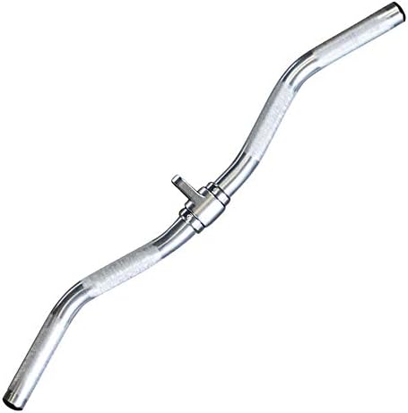 Body-Solid Home Gym Tools MB229A Aluminum LAT Pulldown Curl Bar Attachment for Pulley Cable Machine - Lat Pull Down Curling Bar Accessories for Fitness, Strength Workout Equipment, Muscle Building
