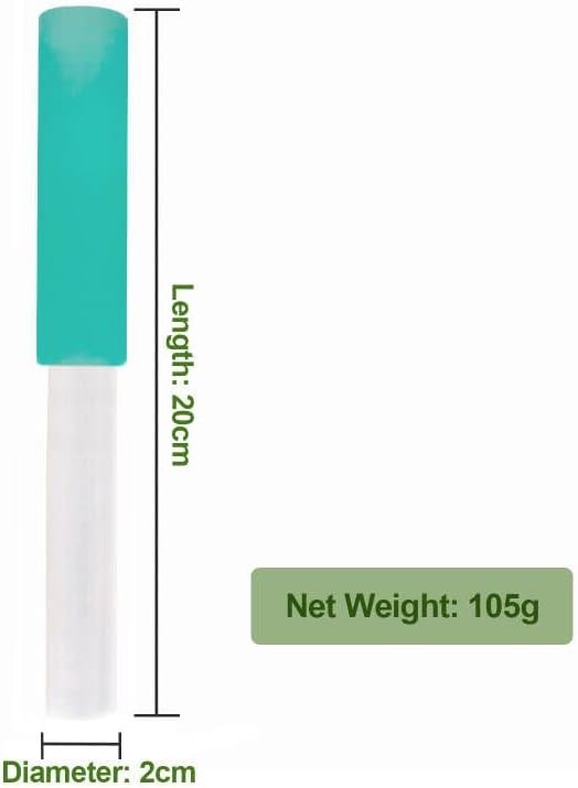 Singing Bowl Mallet Clear Acrylic Base Silicone Rubber Striker Mallet for Playing Quartz Crystal Singing Bowl with Bundle Pocket(Green)
