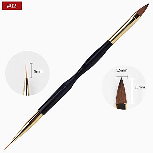 Artdone 31pcs Nail Art Brushes, Nail Art Tool Set, Dotting Tools, Dust Brush,Striping Brushes for Long Lines, Drawing Pen For Gel Polish Design supply