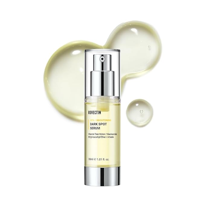 ROVECTIN Vita Dark Spot Serum for Clearing Blemish and Evening Skin Tone | Rich Vitamin C, Brightening, Hydrating For Dry, Sensitive, Normal, Oily Skin | Vegan K-Beauty (1.01 Fl. Oz, 30ml)