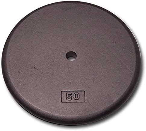 Body-Solid Standard Black Iron Weight Plate - Perfect for Strength Training, Home Gym, and Barbell Workouts - Fits 1" Bars