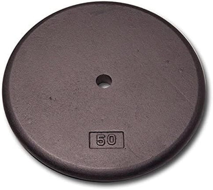 Body-Solid Standard Black Iron Weight Plate - Perfect for Strength Training, Home Gym, and Barbell Workouts - Fits 1" Bars