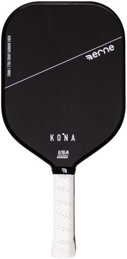 Kona Carbon Pickleball Paddle – 16" Lightweight Design, Carbon Fiber Surface for Spin & Control, 15mm Polymer Core, USAPA Approved