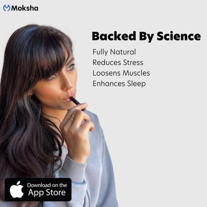 Moksha O₁ | Gamified Breathwork Tool | Smart Meditation Device | iOS Only | Mindfulness Tool for Immediate Calm and Instant Anxiety Relief | Sleep Aid Device (Moon)