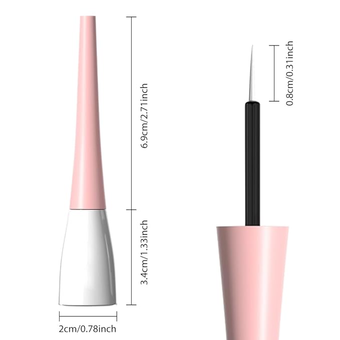 evpct 1Pcs White Liquid Eyeliner Makeup Waterproof White Eye Liners for Women, Eyes Wing Eyeliner Stamps Shapes Colored Eyeliner delineador de ojos a prueba de agua contra el agua blanco para ojos