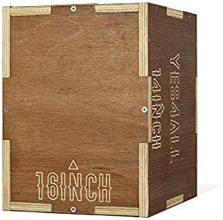 Yes4All Plyo Box, 3-in-1 Wooden Box Jumps for Home Gym (12/14/16 in), 450 lbs Boxes Step Up with Smooth Edges & Wide Built-in Handles for Jumping, Strength Training, Lunges, Squats, Dips