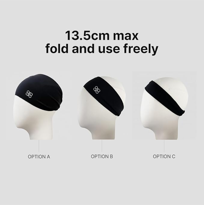 Non-Slip Headband (1 Pack) - Moisture Wicking Sports Sweatband for Men, Women & Youth - Athletic Workout Band for Running, Flag Football, Yoga, Tennis & Helmet Liner