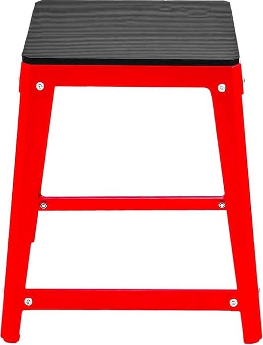 Plyometric Platform Box 12/18/24/30 Inch Steel Fitness Exercise Jump Box for Home Gym Plyometric Jumping Exercise Fit Training (24"-Red)