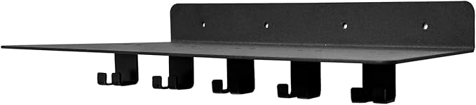 fit for Tonal Accessories Shelf Organizer Gym Storage Rack Wall Shelves with Hooks, Floating Shelves Black Gym Equipment Storage Wall Decor for Home Gym T Lock Adapter Organizing