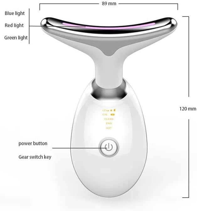 Face Neck Tool for Skin Care, Electric Neck Face Lifting Device for Wrinkle Removal (White)