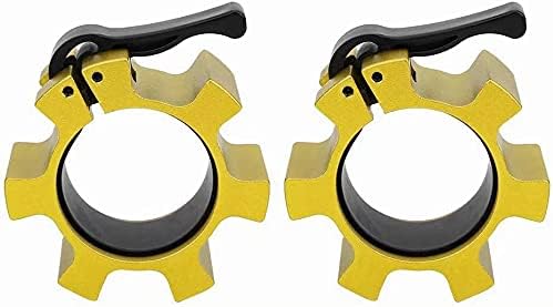Metal Olympic Barbell Clamps 2inch Heavy Duty Exercise Collars,Weight Clips for 2" Barbell,Quick Release Weight Clamps for Weightlifting, Olympic Lifts Strength Fitness Training 1 Pair