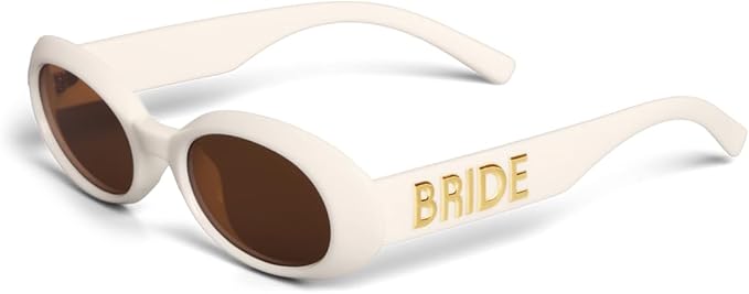 xo, Fetti White + Gold Bride Sunglasses | Bachelorette Party Sunnies, Engagement Decorations, Bridal Shower Accessory, Bach Supplies, Bridesmaid Favors, Bride To Be Gift