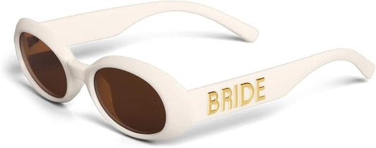 xo, Fetti White + Gold Bride Sunglasses | Bachelorette Party Sunnies, Engagement Decorations, Bridal Shower Accessory, Bach Supplies, Bridesmaid Favors, Bride To Be Gift