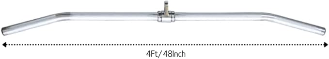 Body-Solid Home Gym Tools MB148A Aluminum LAT Pulldown Bar Attachment for Pulley Cable Machine - Straight Arm Lat Pull Down Bar Accessories for Gyms, Strength Workout Equipment, Muscle Building