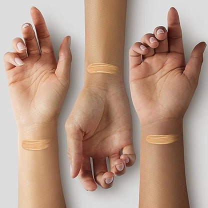 Glo Skin Beauty Luminous Liquid Mineral Foundation Makeup with SPF 18 (Linen) - Improves Uneven Skin Tone, Smooths & Corrects Imperfections, Sheer to Medium Coverage, Dewy Finish