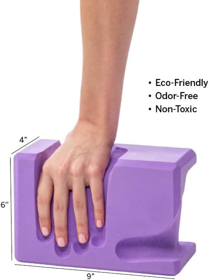 WRIST Buddy® Yoga Blocks 2 Pack | Reduces and Prevents Wrist Pain, Enhances Comfort Stability and Grip Strength on the Blocks | Hand-Shaped Blocks | EVA Yoga Accessories Set | Best Gifts for Yoga