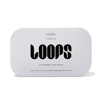 LOOPS DREAM SLEEP - Nighttime Slugging Hydrogel Facial Mask w/Natural Oils, Vitamins, Antioxidants, & Fatty Acids - Restored Skin, Toned, Plump, Hydrated - 5 pc