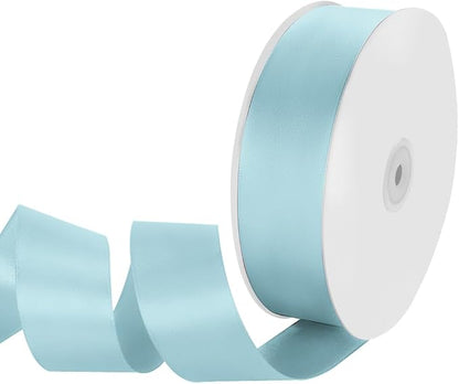 1-1/2" Width x 100 Yards Satin Ribbon, Light Blue Ribbon Perfect for DIY Craft, Bows, Gift Wrapping, Flower Bouquet, Valentine's Day, Christmas and Party Decoration