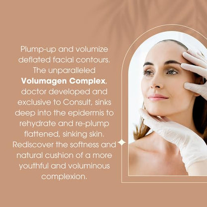 Consult Beaute Volumagen TRIO Skin Care For Plumper & Smoother Skin - Collagen, Hyaluronic Acid and Ceramides - Doctor Formulated for Face, Neck and Eyes - Boost Moisture for Glowing Complexion