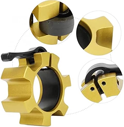 Metal Olympic Barbell Clamps 2inch Heavy Duty Exercise Collars,Weight Clips for 2" Barbell,Quick Release Weight Clamps for Weightlifting, Olympic Lifts Strength Fitness Training 1 Pair