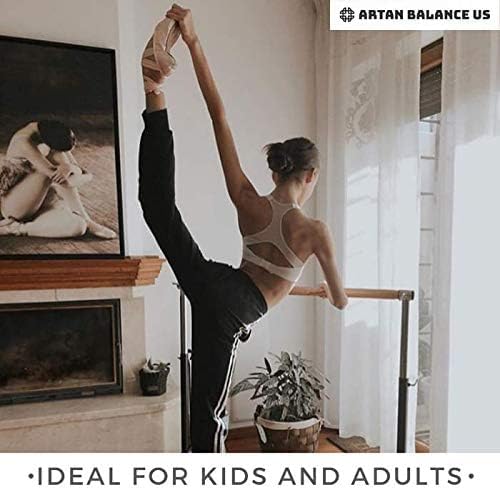 Ballet Barre Portable for Home or Studio, Height Adjustable Bar for Stretch, Pilates, Dance or Active Workouts, Single or Double Bar, Kids and Adults