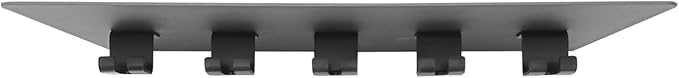 fit for Tonal Accessories Shelf Organizer Gym Storage Rack Wall Shelves with Hooks, Floating Shelves Black Gym Equipment Storage Wall Decor for Home Gym T Lock Adapter Organizing