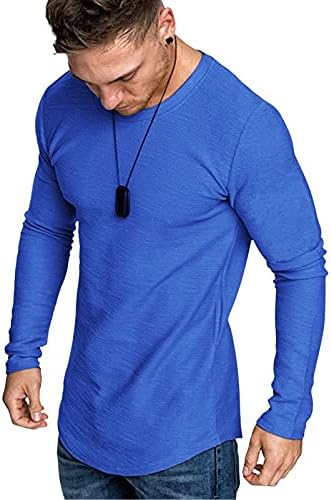 COOFANDY Men 2 Pack Muscle Fitted T Shirt Gym Workout Athletic Long Sleeves Tee