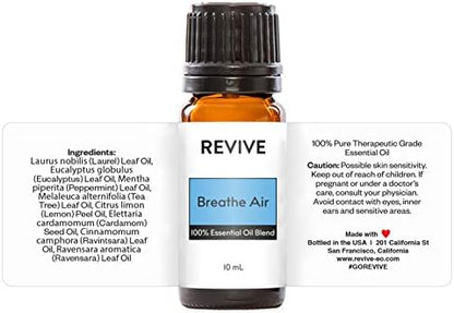 Breathe Air Essential Oil Blend by Revive Essential Oils - 100% Pure Therapeutic Grade, for Diffuser, Humidifier, Massage, Aromatherapy, Skin & Hair Care