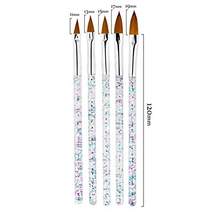 Artdone 31pcs Nail Art Brushes, Nail Art Tool Set, Dotting Tools, Dust Brush,Striping Brushes for Long Lines, Drawing Pen For Gel Polish Design supply