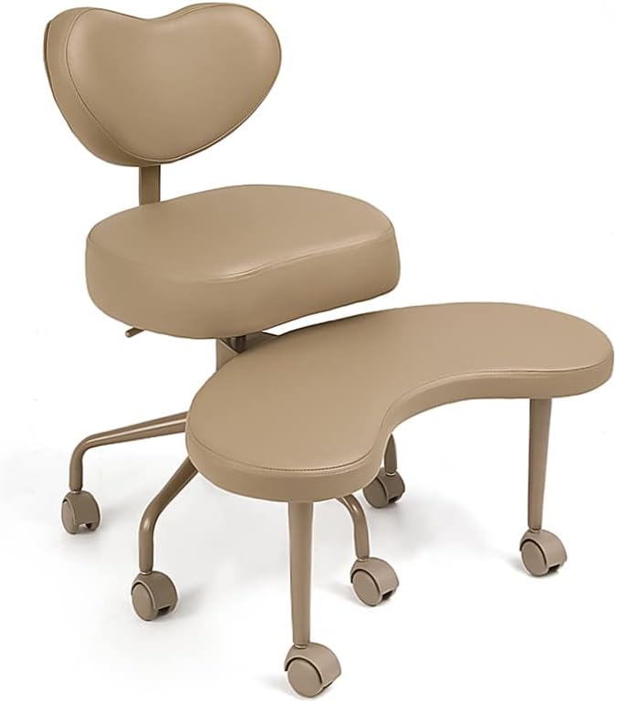 Meditation Chair Plus, Cross Legged Chair with Wheels, ADHD Chair, Criss Cross Desk Chair with Lumbar Support and Adjustable Stool, Flexible Design for Fidgety Sitters, Tan
