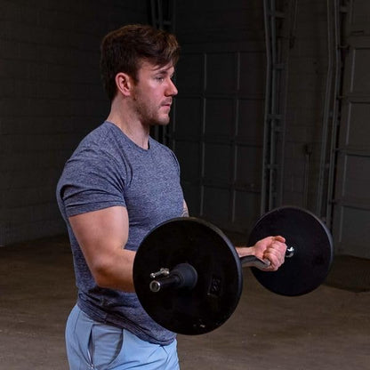 Body-Solid Standard Black Iron Weight Plate - Perfect for Strength Training, Home Gym, and Barbell Workouts - Fits 1" Bars