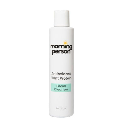 Antioxidant Plant Protein Facial Cleanser - Calming And Soothing With Green Tea And Aloe Vera - Hydrating And De-Puffing - Sulfate and Paraben Free