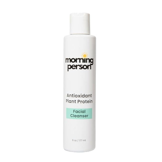 Antioxidant Plant Protein Facial Cleanser - Calming And Soothing With Green Tea And Aloe Vera - Hydrating And De-Puffing - Sulfate and Paraben Free