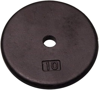 Body-Solid Standard Black Iron Weight Plate - Perfect for Strength Training, Home Gym, and Barbell Workouts - Fits 1" Bars
