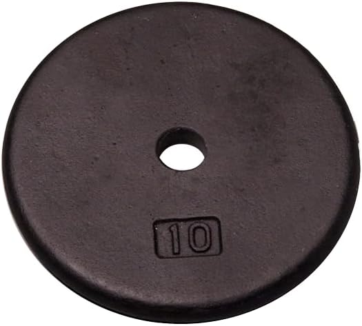 Body-Solid Standard Black Iron Weight Plate - Perfect for Strength Training, Home Gym, and Barbell Workouts - Fits 1" Bars