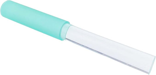 Singing Bowl Mallet Clear Acrylic Base Silicone Rubber Striker Mallet for Playing Quartz Crystal Singing Bowl with Bundle Pocket(Green)