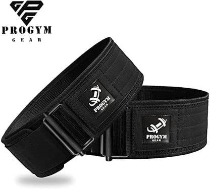 Self-Locking Weight Lifting Belt with Straps - Premium Weightlifting Belt for Serious Functional Fitness - Powerlifting - Deadlifting - Olympic Lifting Athletes - Gym Belt for Men & Women